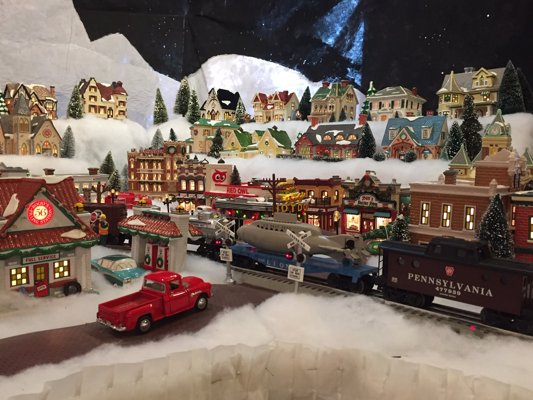 Featured image for “Christmas Snow Village with Trains at The Passion Play”