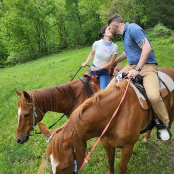 NewlywedsonHorses 1